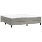 vidaXL Πλαίσιο Κρεβατιού Boxspring Ανοιχτό Γκρι 160x200 εκ. Βελούδινο