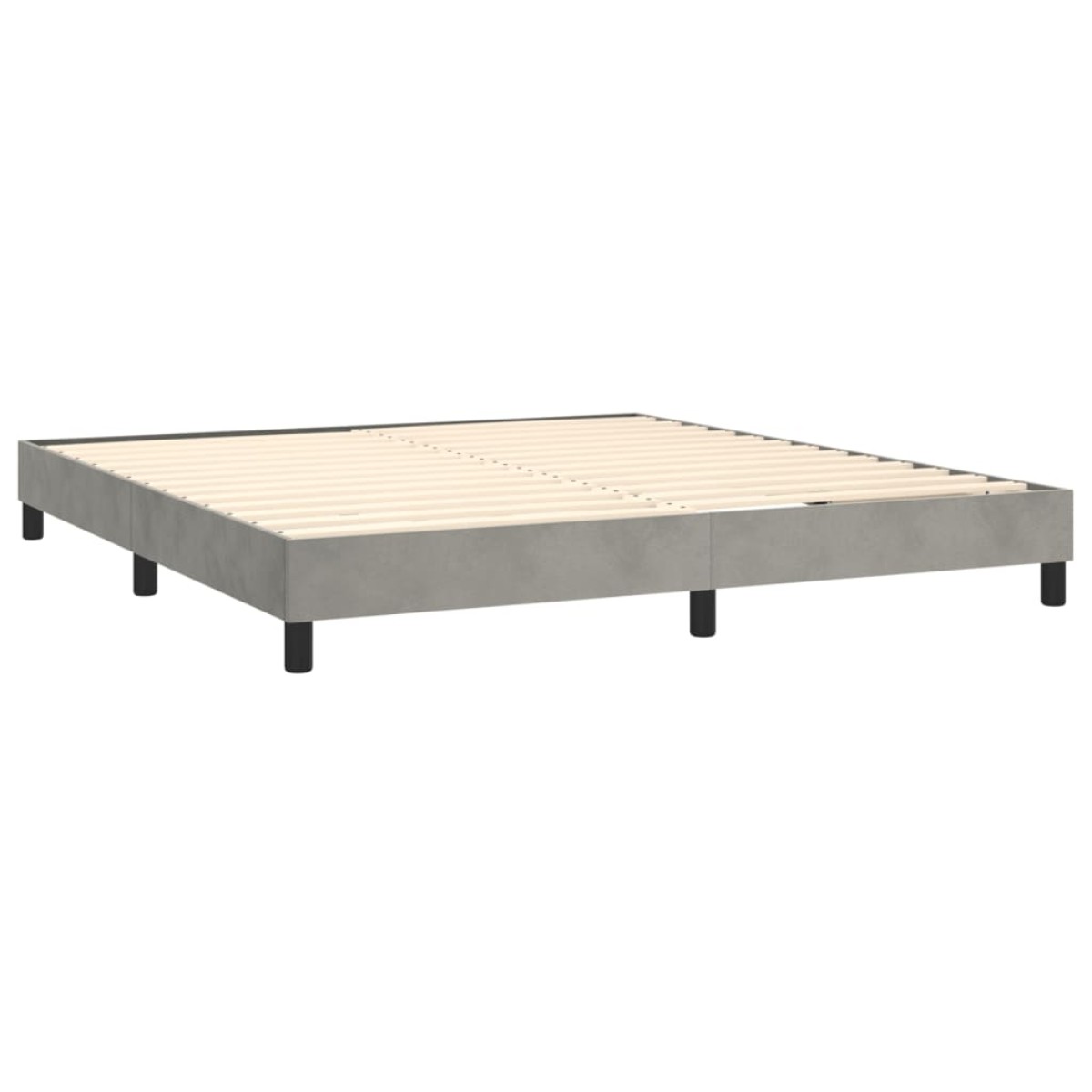 vidaXL Πλαίσιο Κρεβατιού Boxspring Ανοιχτό Γκρι 160x200 εκ. Βελούδινο