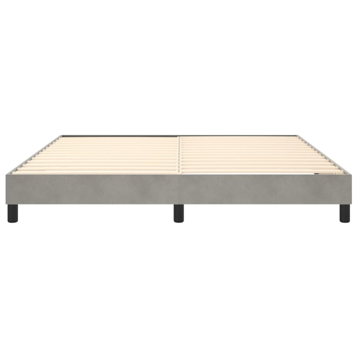 vidaXL Πλαίσιο Κρεβατιού Boxspring Ανοιχτό Γκρι 160x200 εκ. Βελούδινο