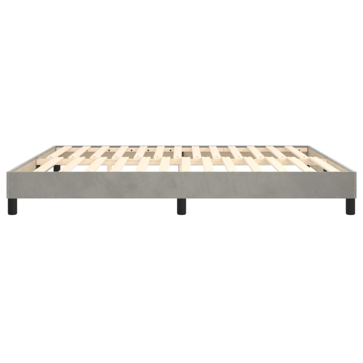 vidaXL Πλαίσιο Κρεβατιού Boxspring Ανοιχτό Γκρι 160x200 εκ. Βελούδινο