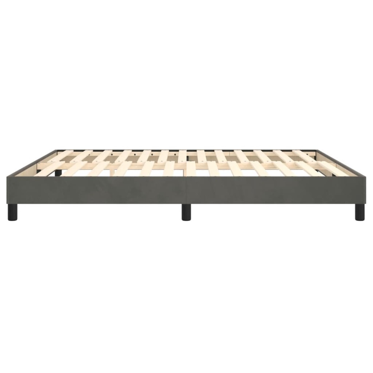vidaXL Πλαίσιο Κρεβατιού Boxspring Σκούρο Γκρι 160x200 εκ. Βελούδινο