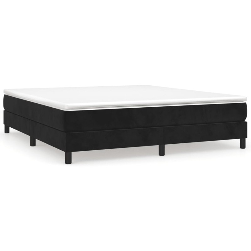 vidaXL Σκελετός Κρεβατιού με Ελατήρια Μαύρο 160x200 εκ. Βελούδινο