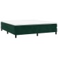 vidaXL Πλαίσιο Κρεβατιού Boxspring Σκούρο Πράσινο 160x200 εκ Βελούδινο