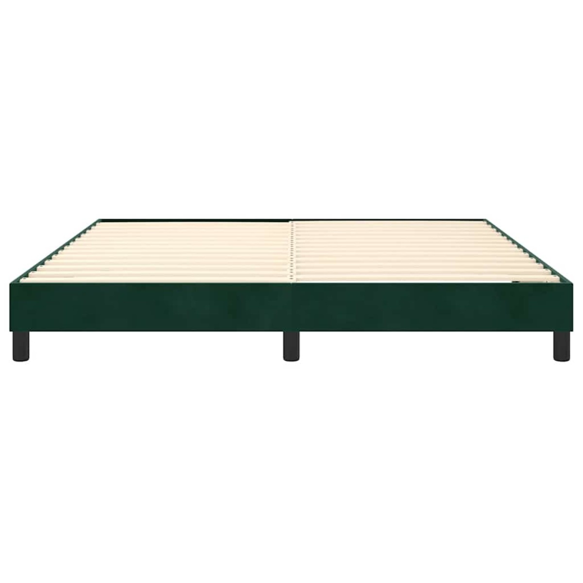 vidaXL Πλαίσιο Κρεβατιού Boxspring Σκούρο Πράσινο 160x200 εκ Βελούδινο