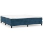vidaXL Πλαίσιο Κρεβατιού Boxspring Σκούρο Μπλε 160x200 εκ. Βελούδινο