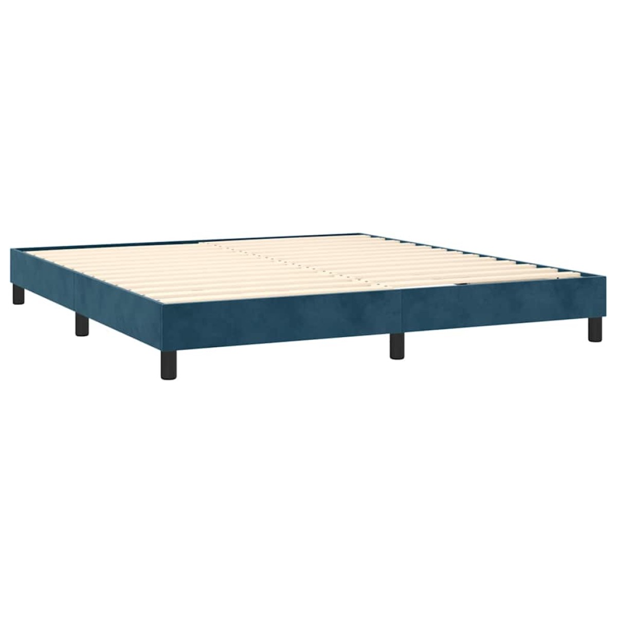 vidaXL Πλαίσιο Κρεβατιού Boxspring Σκούρο Μπλε 160x200 εκ. Βελούδινο
