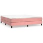 vidaXL Πλαίσιο Κρεβατιού Boxspring Ροζ 160x200 εκ. Βελούδινο