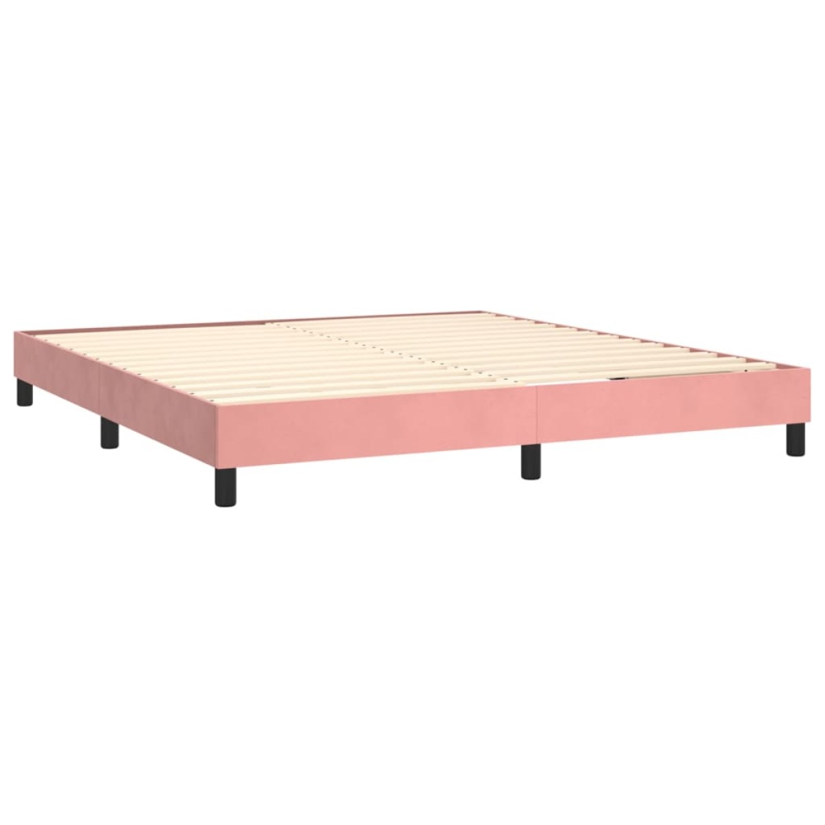 vidaXL Πλαίσιο Κρεβατιού Boxspring Ροζ 160x200 εκ. Βελούδινο