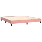 vidaXL Πλαίσιο Κρεβατιού Boxspring Ροζ 160x200 εκ. Βελούδινο