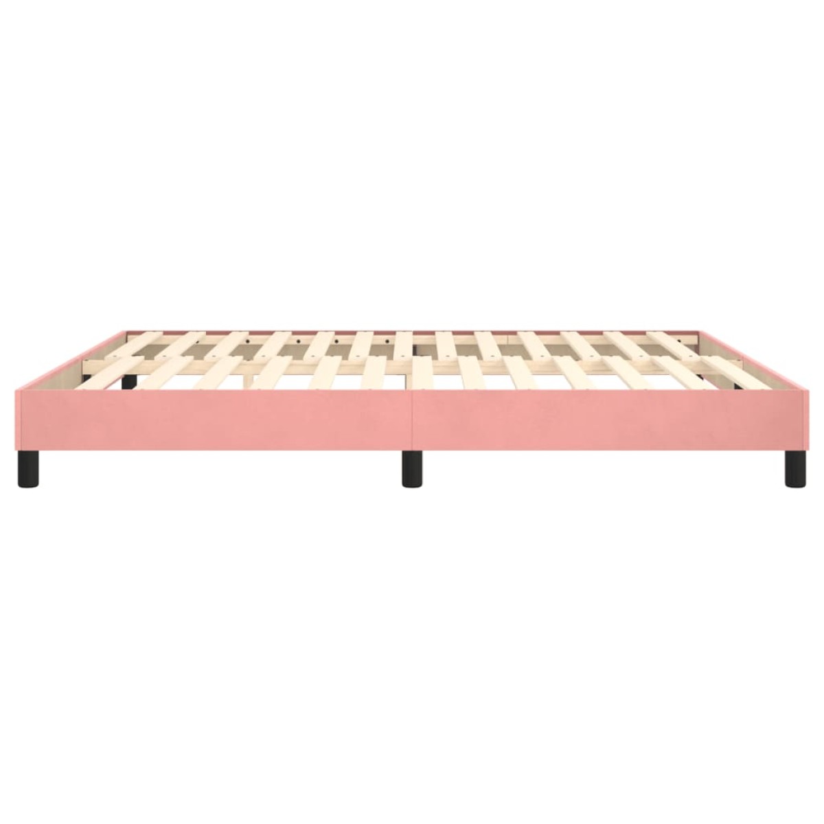 vidaXL Πλαίσιο Κρεβατιού Boxspring Ροζ 160x200 εκ. Βελούδινο