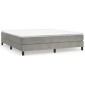 vidaXL Πλαίσιο Κρεβατιού Boxspring Ανοιχτό Γκρι 180x200 εκ. Βελούδινο