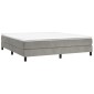 vidaXL Πλαίσιο Κρεβατιού Boxspring Ανοιχτό Γκρι 180x200 εκ. Βελούδινο