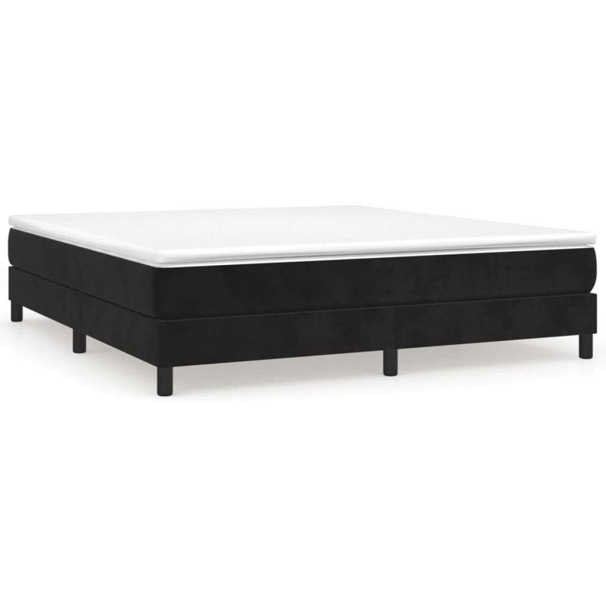 vidaXL Πλαίσιο Κρεβατιού Boxspring Μαύρο 180x200 εκ. Βελούδινο