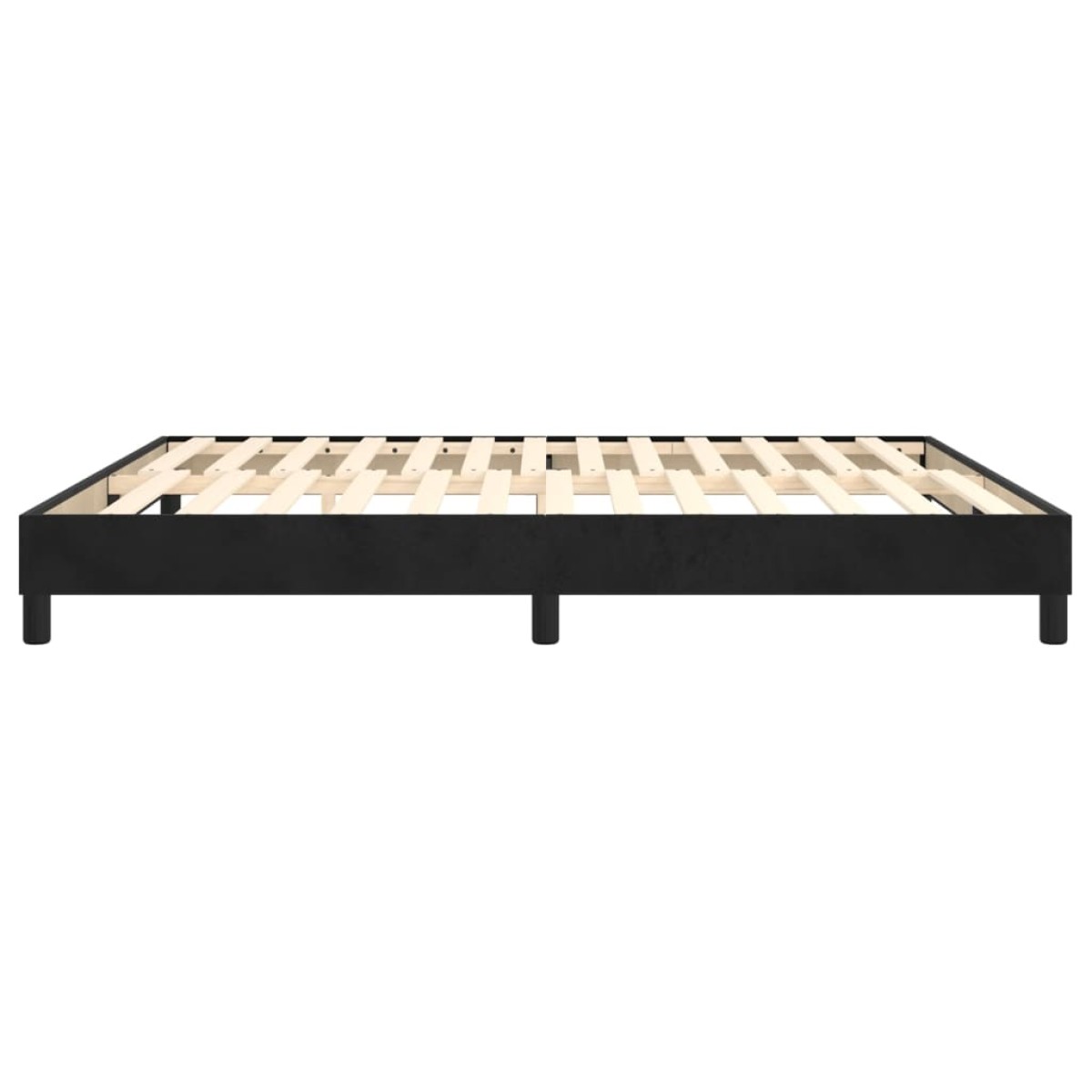vidaXL Πλαίσιο Κρεβατιού Boxspring Μαύρο 180x200 εκ. Βελούδινο