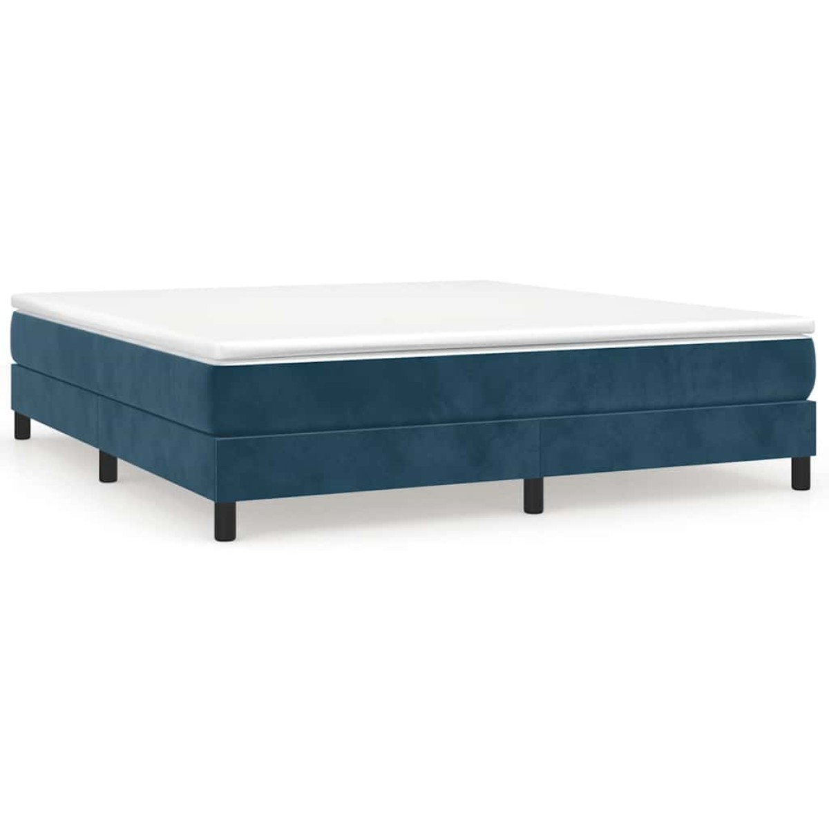 vidaXL Πλαίσιο Κρεβατιού Boxspring Σκούρο Μπλε 180x200 εκ. Βελούδινο