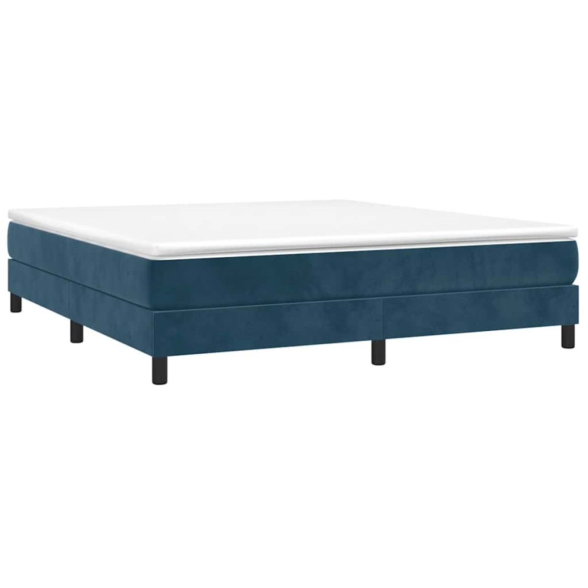 vidaXL Πλαίσιο Κρεβατιού Boxspring Σκούρο Μπλε 180x200 εκ. Βελούδινο
