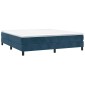 vidaXL Πλαίσιο Κρεβατιού Boxspring Σκούρο Μπλε 180x200 εκ. Βελούδινο