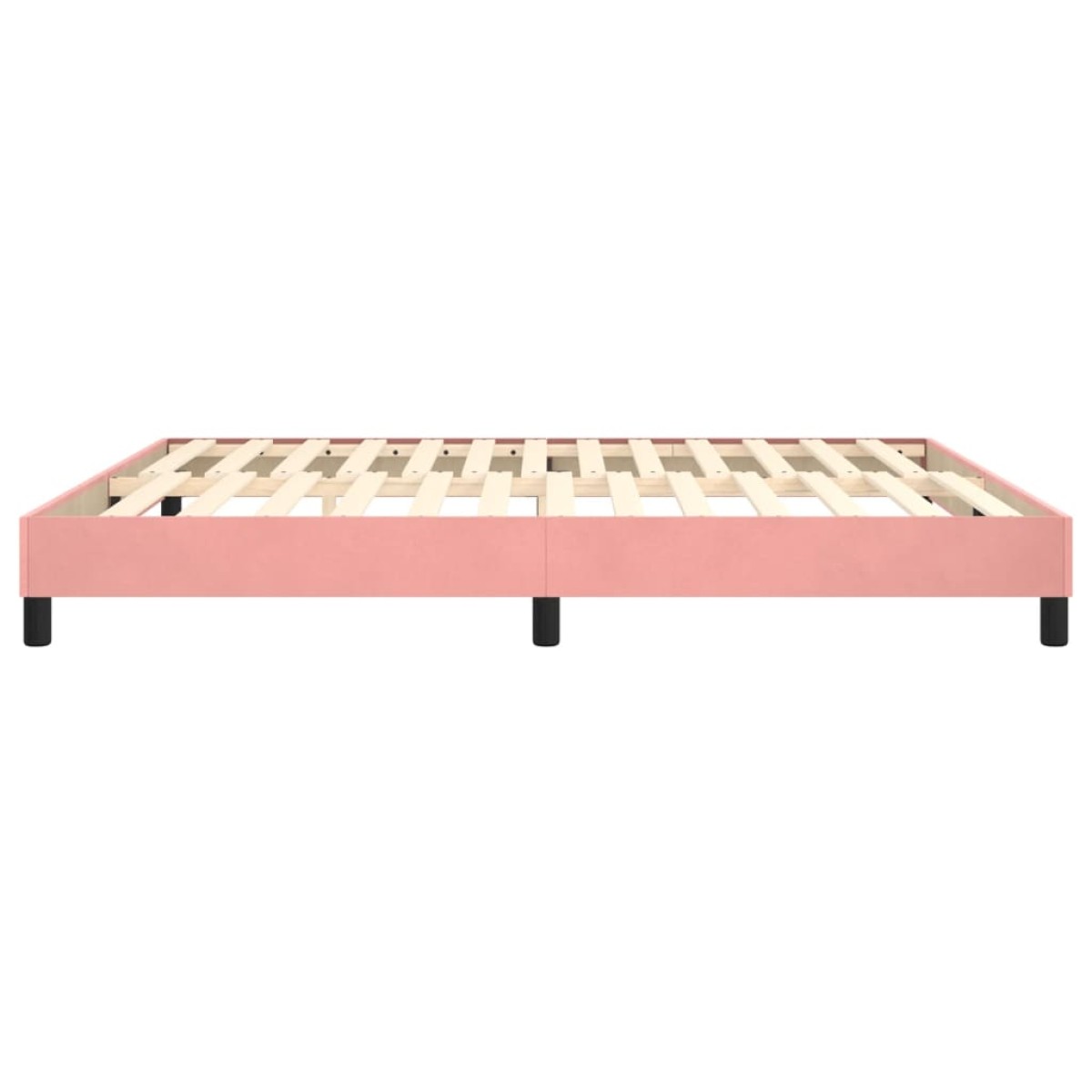 vidaXL Πλαίσιο Κρεβατιού Boxspring Ροζ 180x200 εκ. Βελούδινο