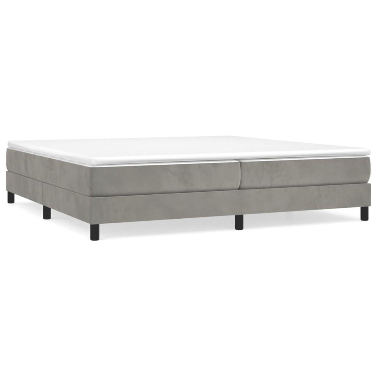 vidaXL Πλαίσιο Κρεβατιού Boxspring Ανοιχτό Γκρι 200x200 εκ. Βελούδινο