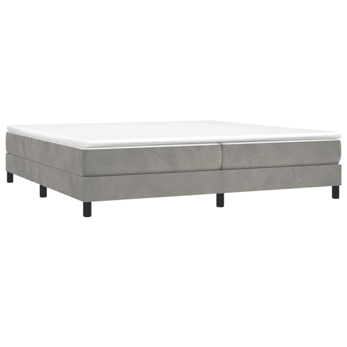 vidaXL Πλαίσιο Κρεβατιού Boxspring Ανοιχτό Γκρι 200x200 εκ. Βελούδινο