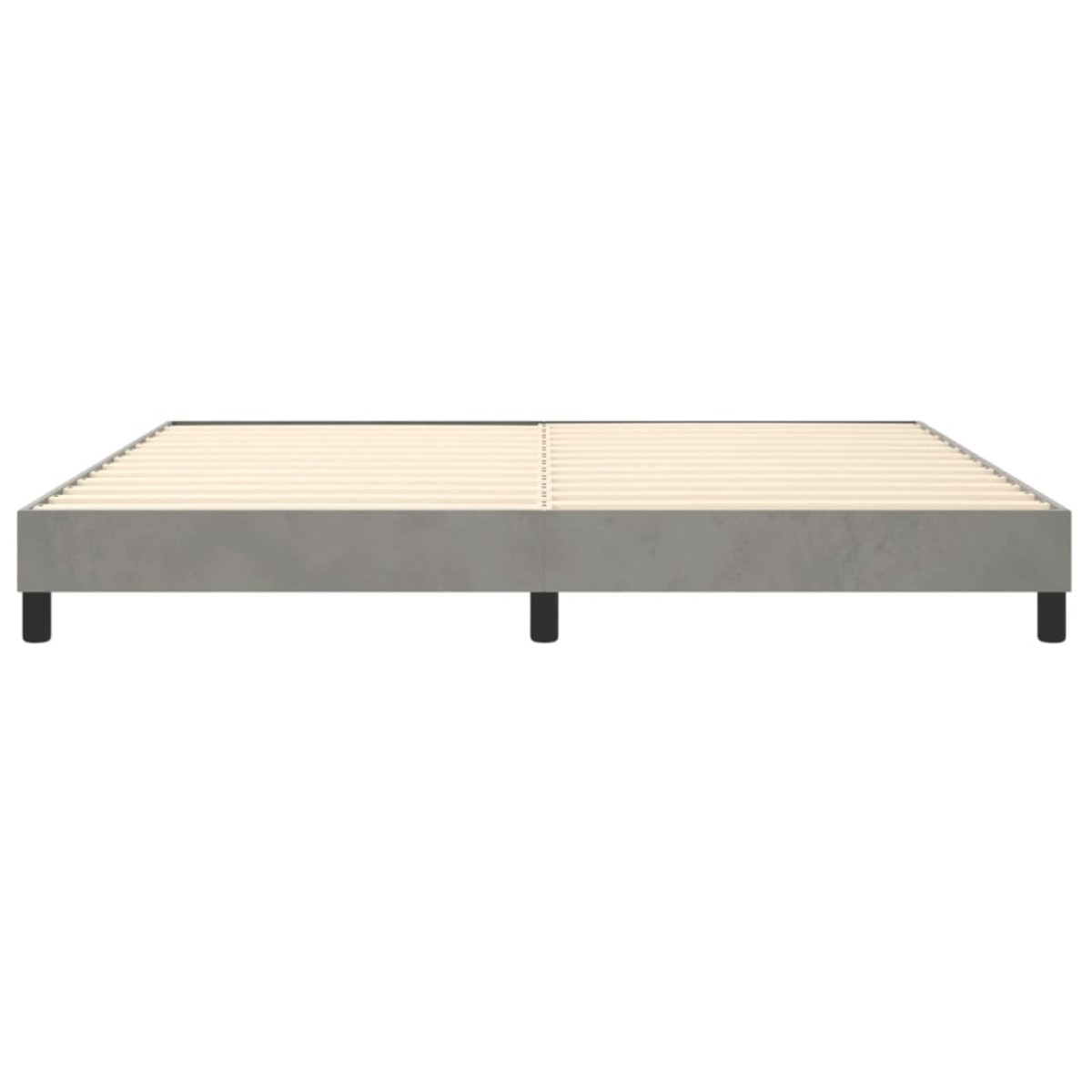 vidaXL Πλαίσιο Κρεβατιού Boxspring Ανοιχτό Γκρι 200x200 εκ. Βελούδινο