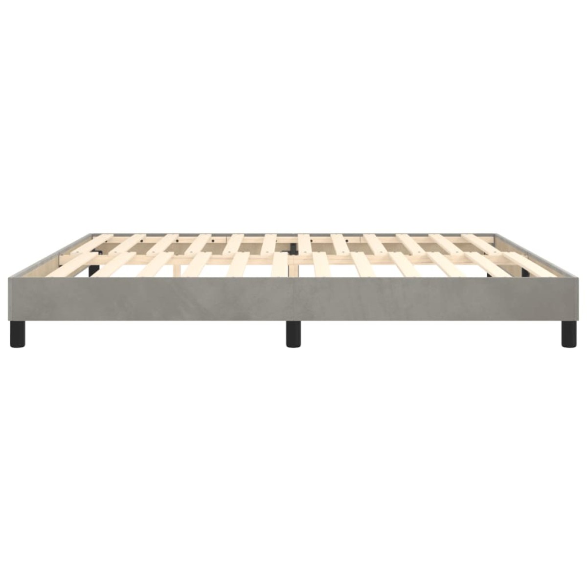 vidaXL Πλαίσιο Κρεβατιού Boxspring Ανοιχτό Γκρι 200x200 εκ. Βελούδινο