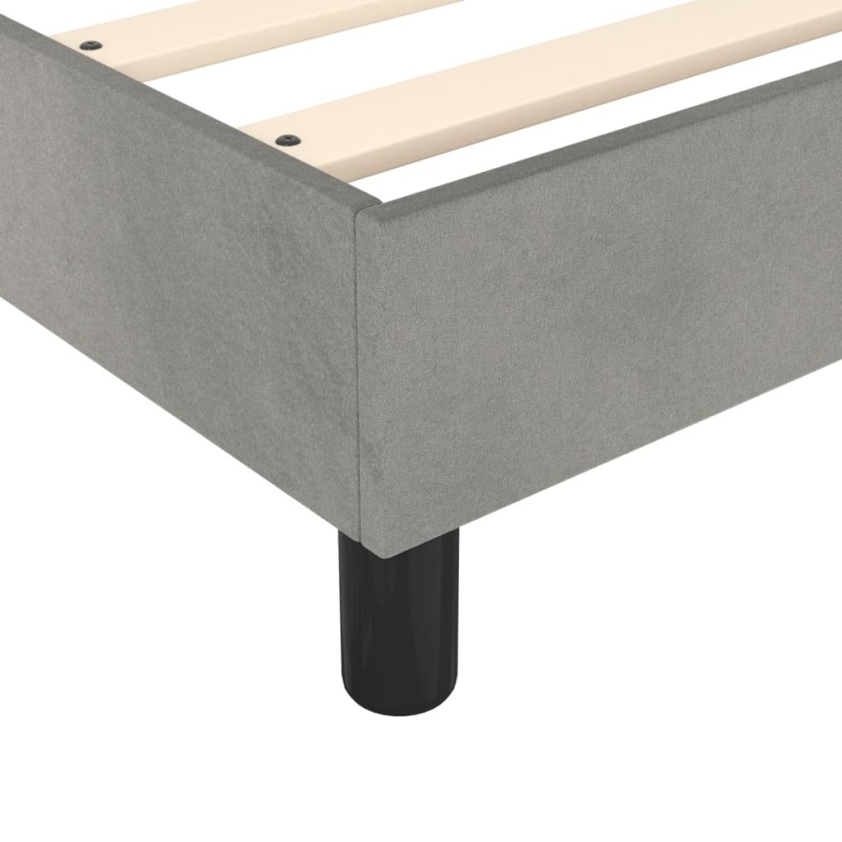 vidaXL Πλαίσιο Κρεβατιού Boxspring Ανοιχτό Γκρι 200x200 εκ. Βελούδινο