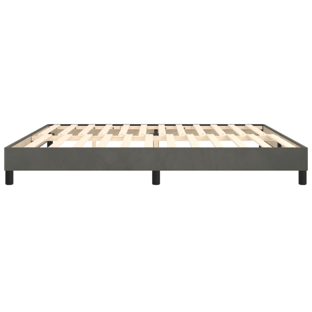 vidaXL Πλαίσιο Κρεβατιού Boxspring Σκούρο Γκρι 200x200 εκ. Βελούδινο