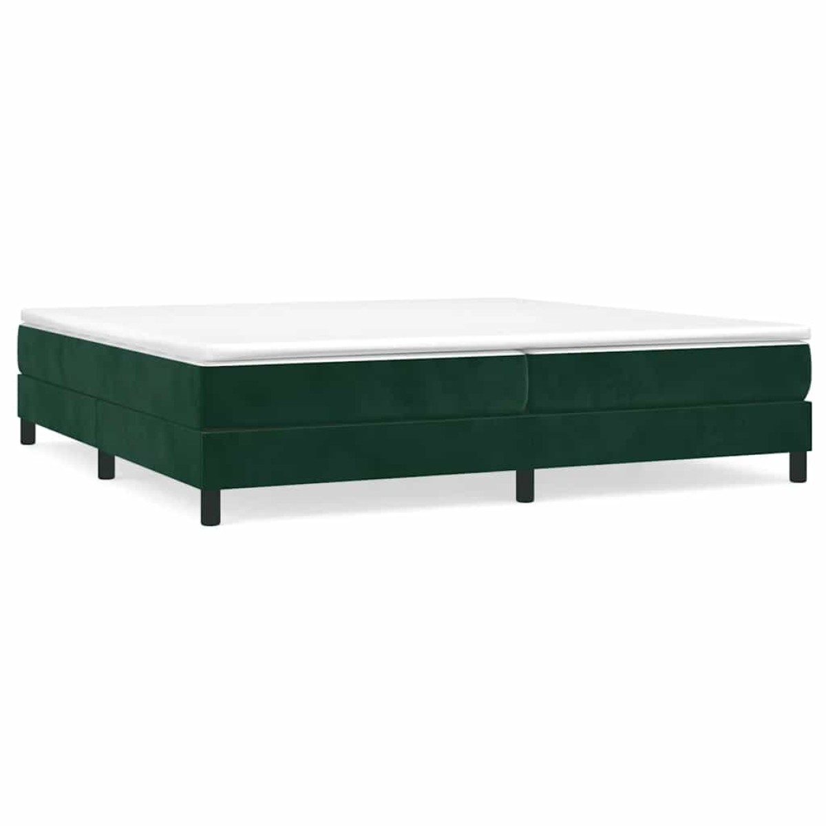 vidaXL Πλαίσιο Κρεβατιού Boxspring Σκούρο Πράσινο 200x200 εκ Βελούδινο