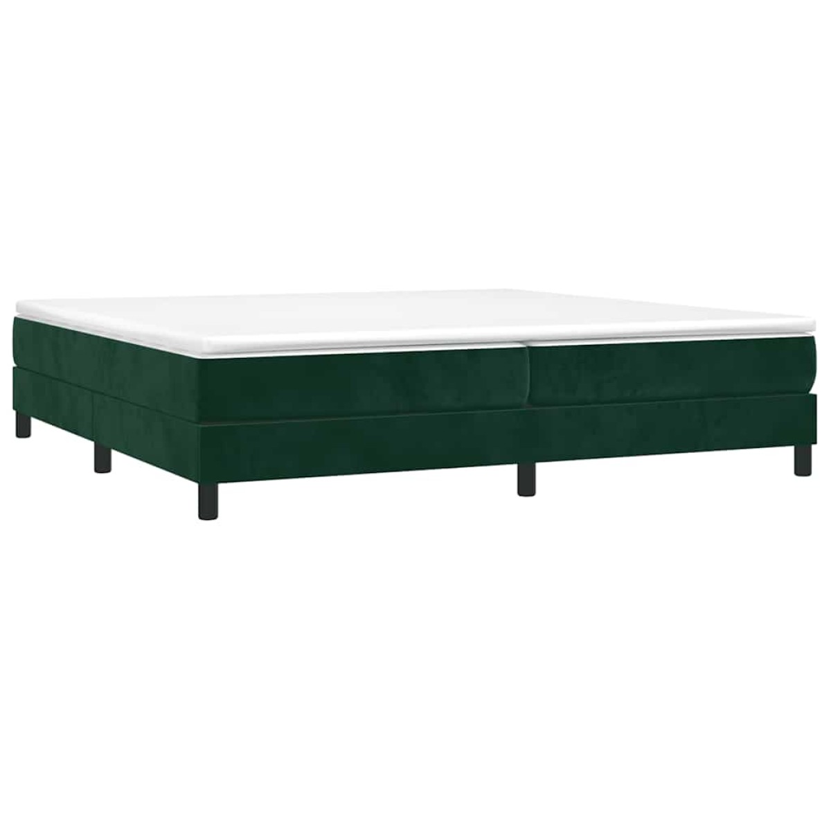vidaXL Πλαίσιο Κρεβατιού Boxspring Σκούρο Πράσινο 200x200 εκ Βελούδινο