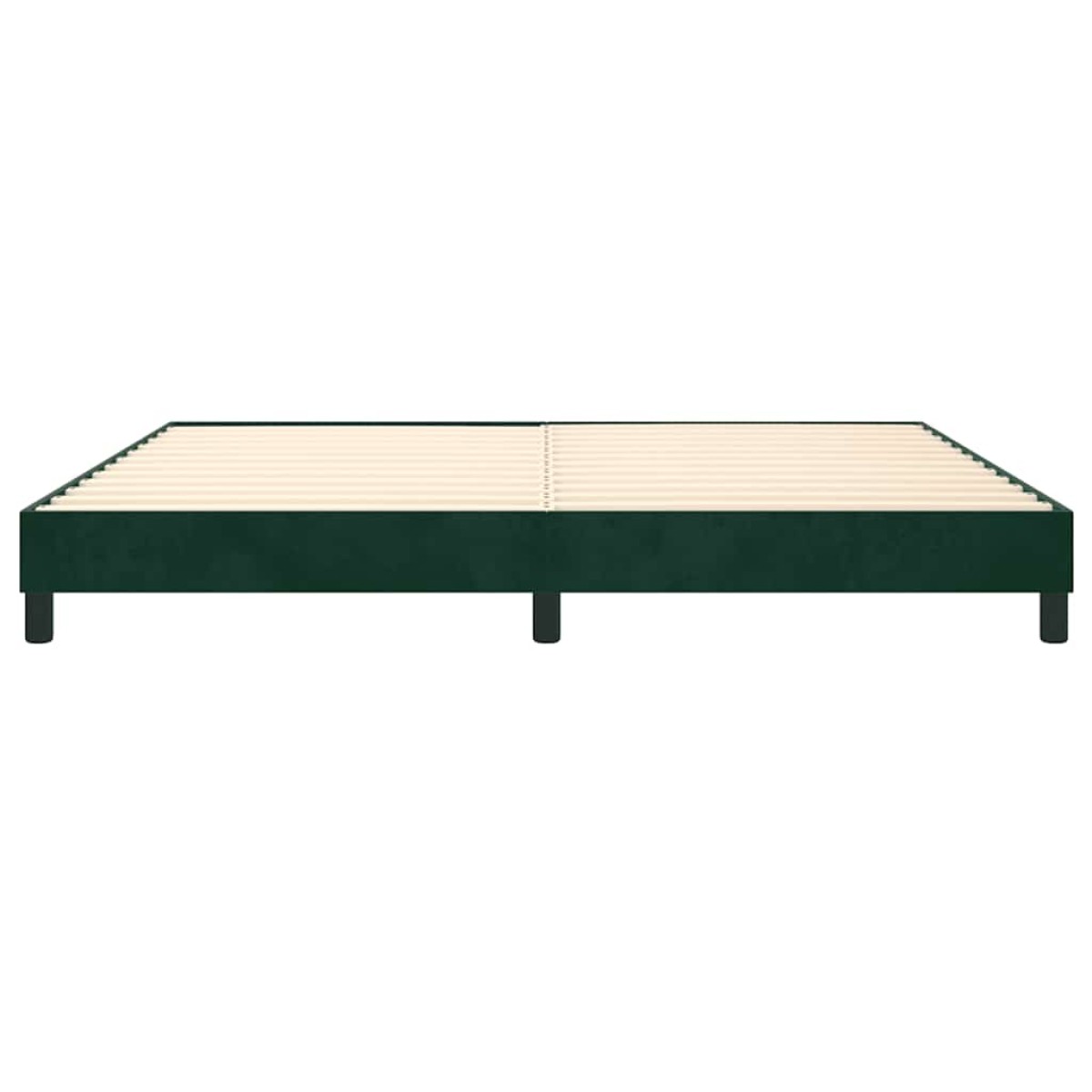 vidaXL Πλαίσιο Κρεβατιού Boxspring Σκούρο Πράσινο 200x200 εκ Βελούδινο