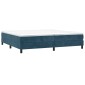 vidaXL Πλαίσιο Κρεβατιού Boxspring Σκούρο Μπλε 200x200 εκ. Βελούδινο