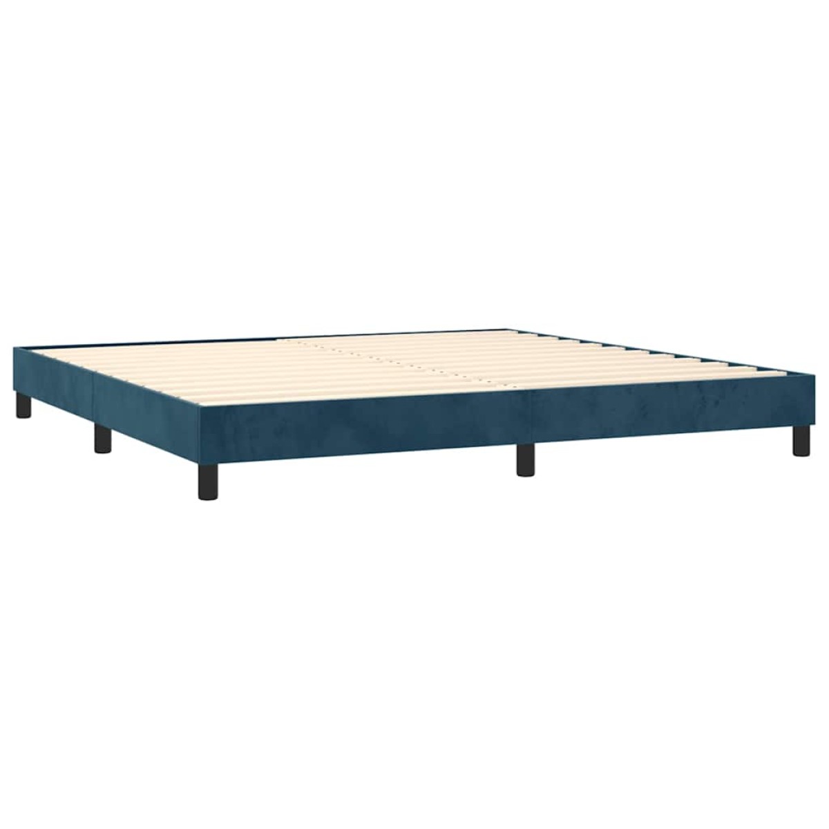 vidaXL Πλαίσιο Κρεβατιού Boxspring Σκούρο Μπλε 200x200 εκ. Βελούδινο