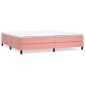 vidaXL Πλαίσιο Κρεβατιού Boxspring Ροζ 200x200 εκ. Βελούδινο