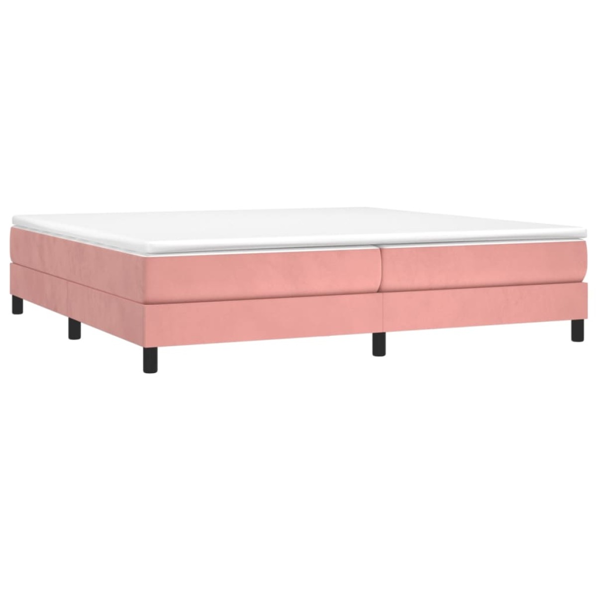 vidaXL Πλαίσιο Κρεβατιού Boxspring Ροζ 200x200 εκ. Βελούδινο