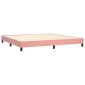vidaXL Πλαίσιο Κρεβατιού Boxspring Ροζ 200x200 εκ. Βελούδινο