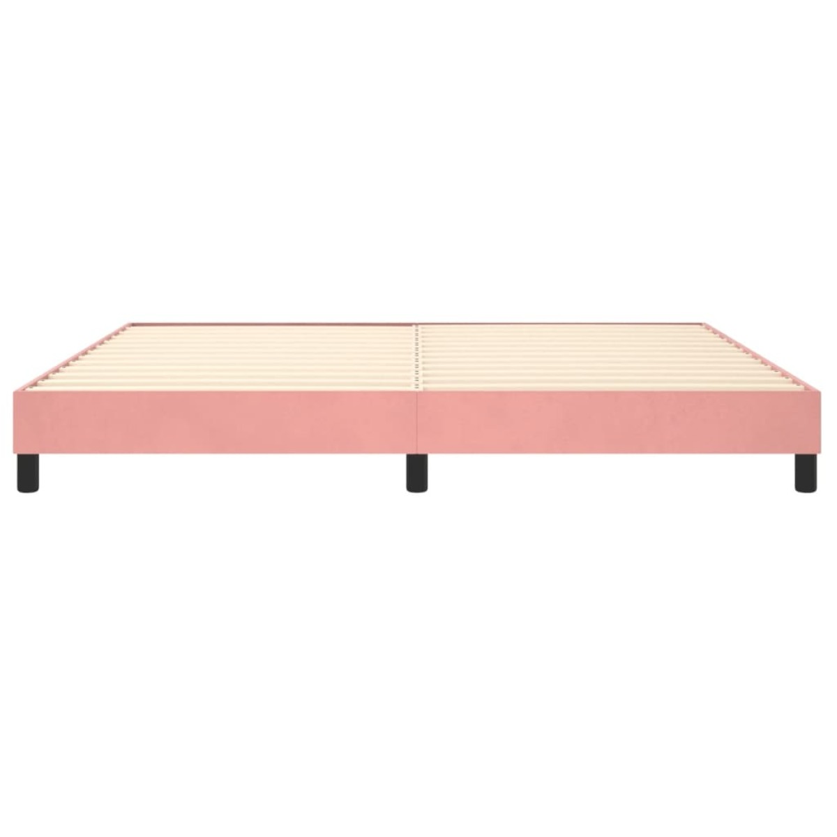 vidaXL Πλαίσιο Κρεβατιού Boxspring Ροζ 200x200 εκ. Βελούδινο