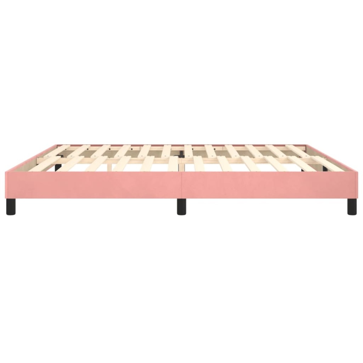 vidaXL Πλαίσιο Κρεβατιού Boxspring Ροζ 200x200 εκ. Βελούδινο