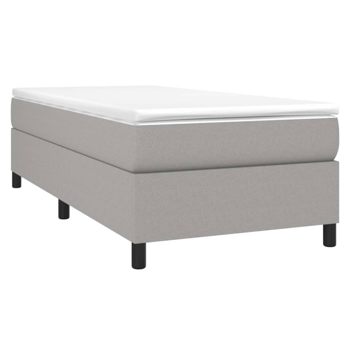 vidaXL Πλαίσιο Κρεβατιού Boxspring Ανοιχτό Γκρι 80x200 εκ. Υφασμάτινο