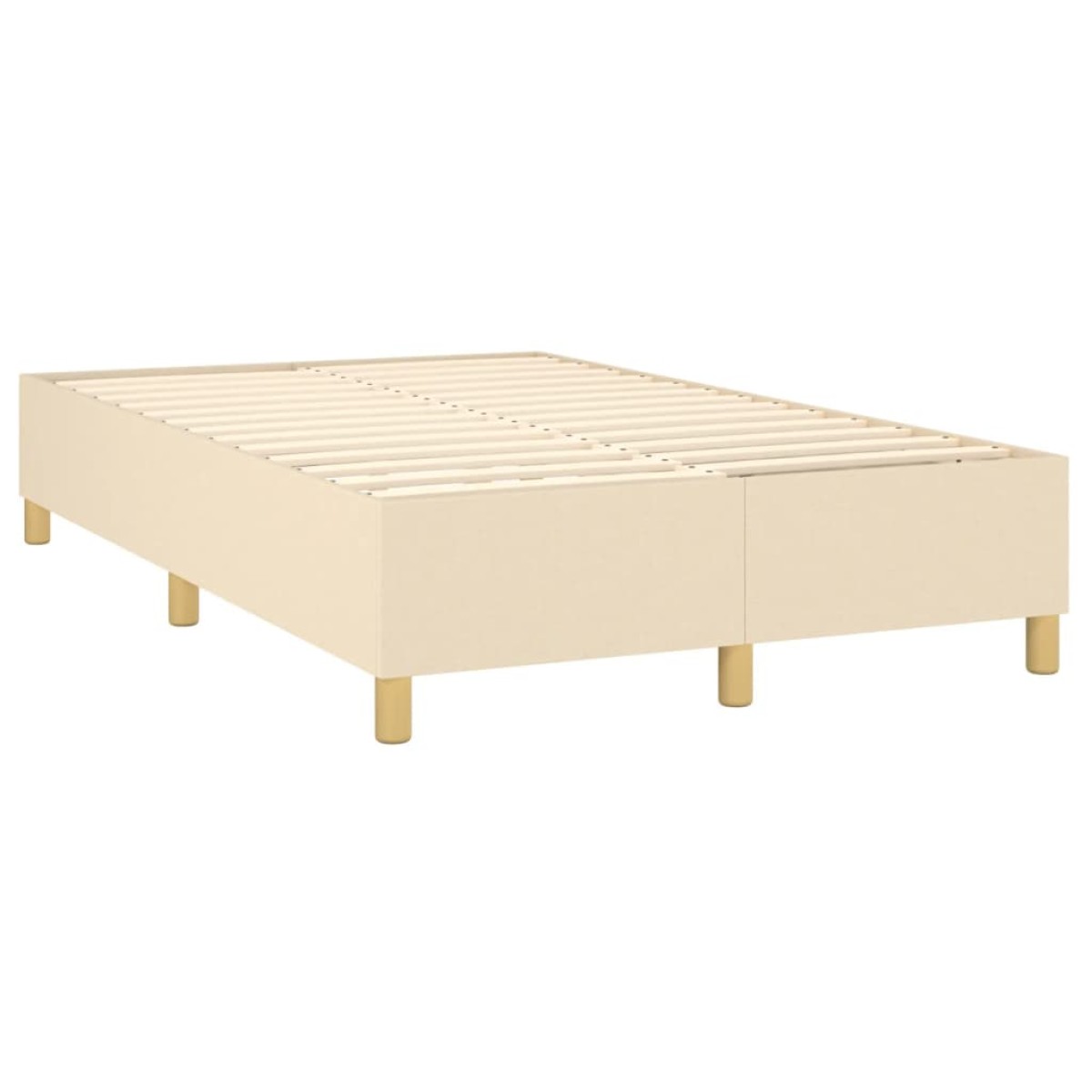 vidaXL Πλαίσιο Κρεβατιού Boxspring Κρεμ 120x200 εκ. Υφασμάτινο