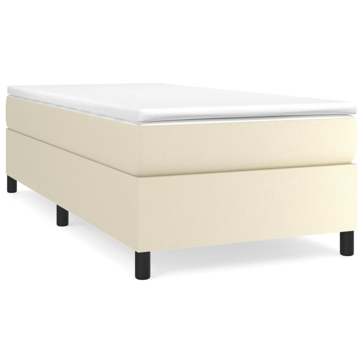 vidaXL Πλαίσιο Κρεβατιού Boxspring Κρεμ 80 x 200 εκ. Συνθετικό Δέρμα