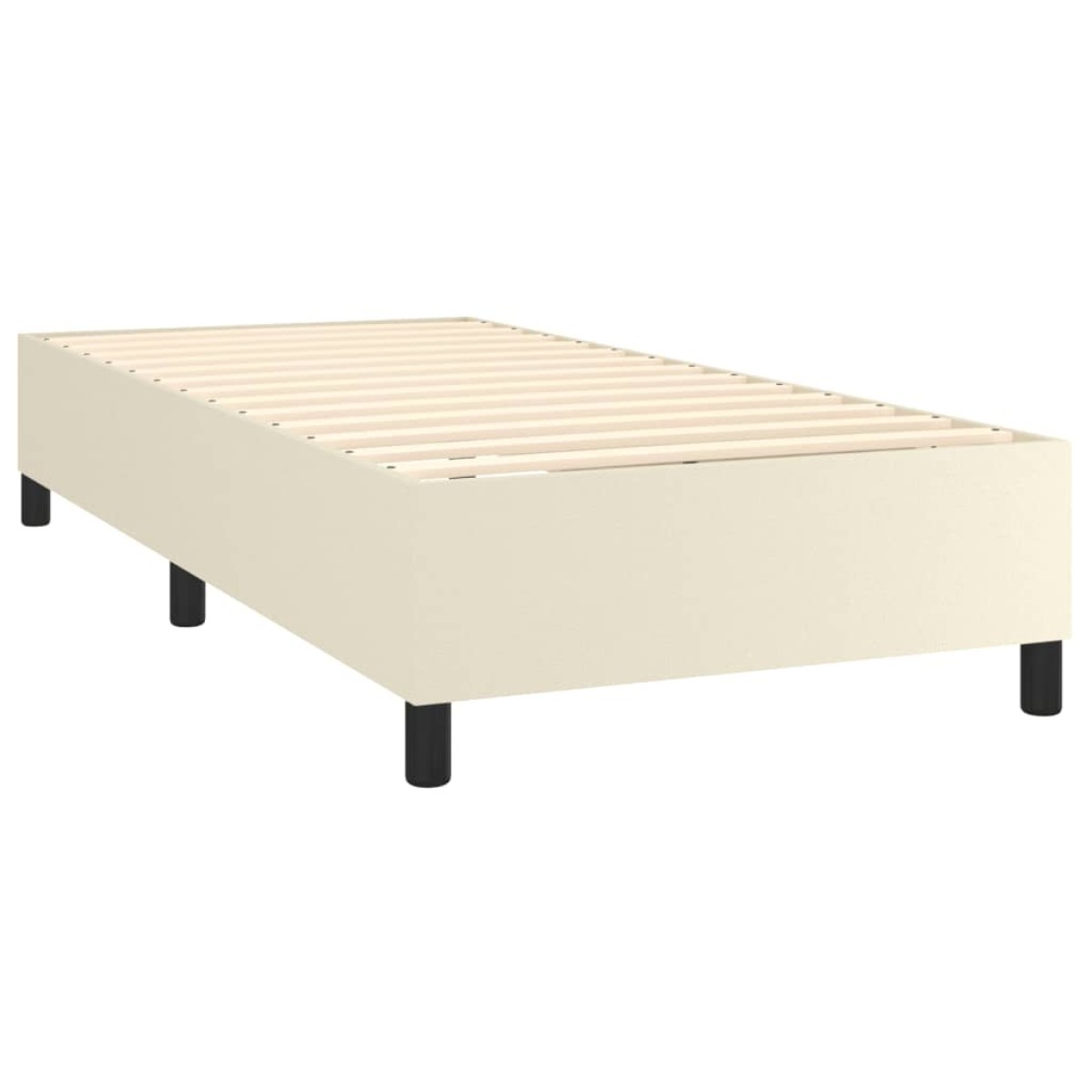 vidaXL Πλαίσιο Κρεβατιού Boxspring Κρεμ 80 x 200 εκ. Συνθετικό Δέρμα