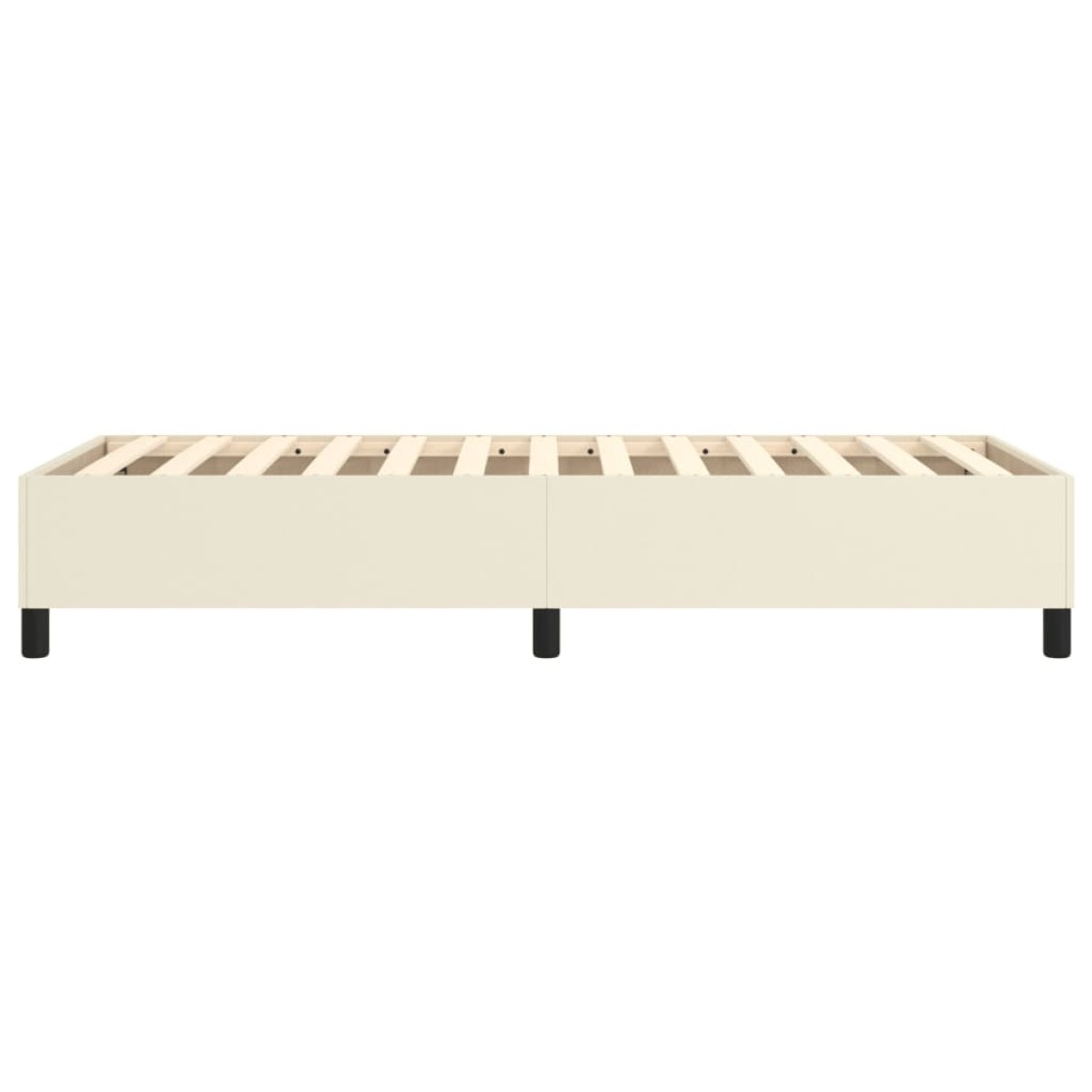 vidaXL Πλαίσιο Κρεβατιού Boxspring Κρεμ 80 x 200 εκ. Συνθετικό Δέρμα