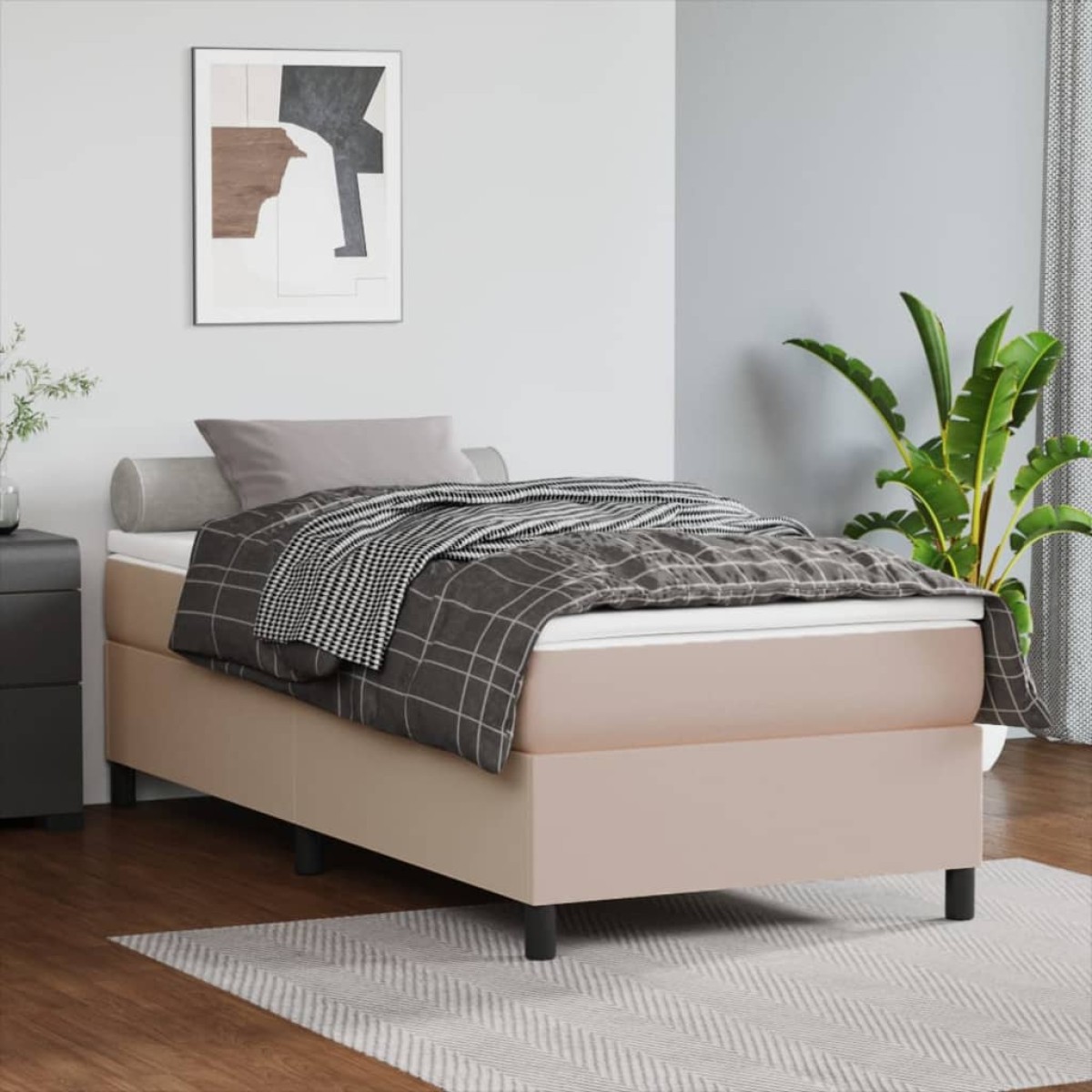vidaXL Πλαίσιο Κρεβατιού Boxspring Καπουτσίνο 80x200 εκ. Συνθετ. Δέρμα