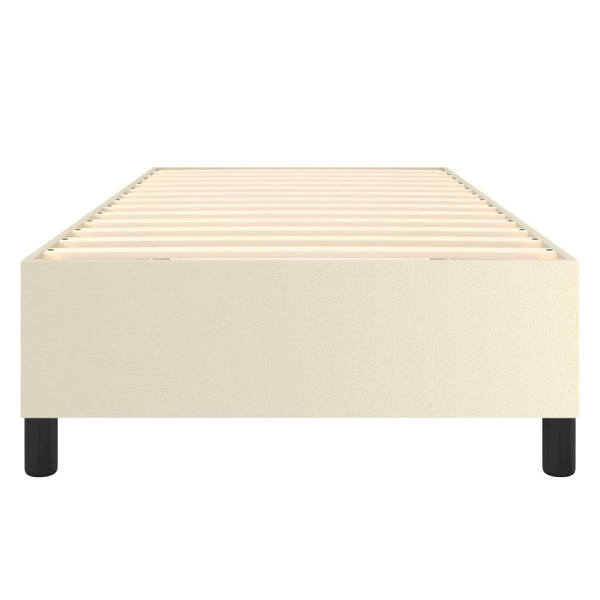 vidaXL Πλαίσιο Κρεβατιού Boxspring Κρεμ 90x190 εκ. Συνθετικό Δέρμα