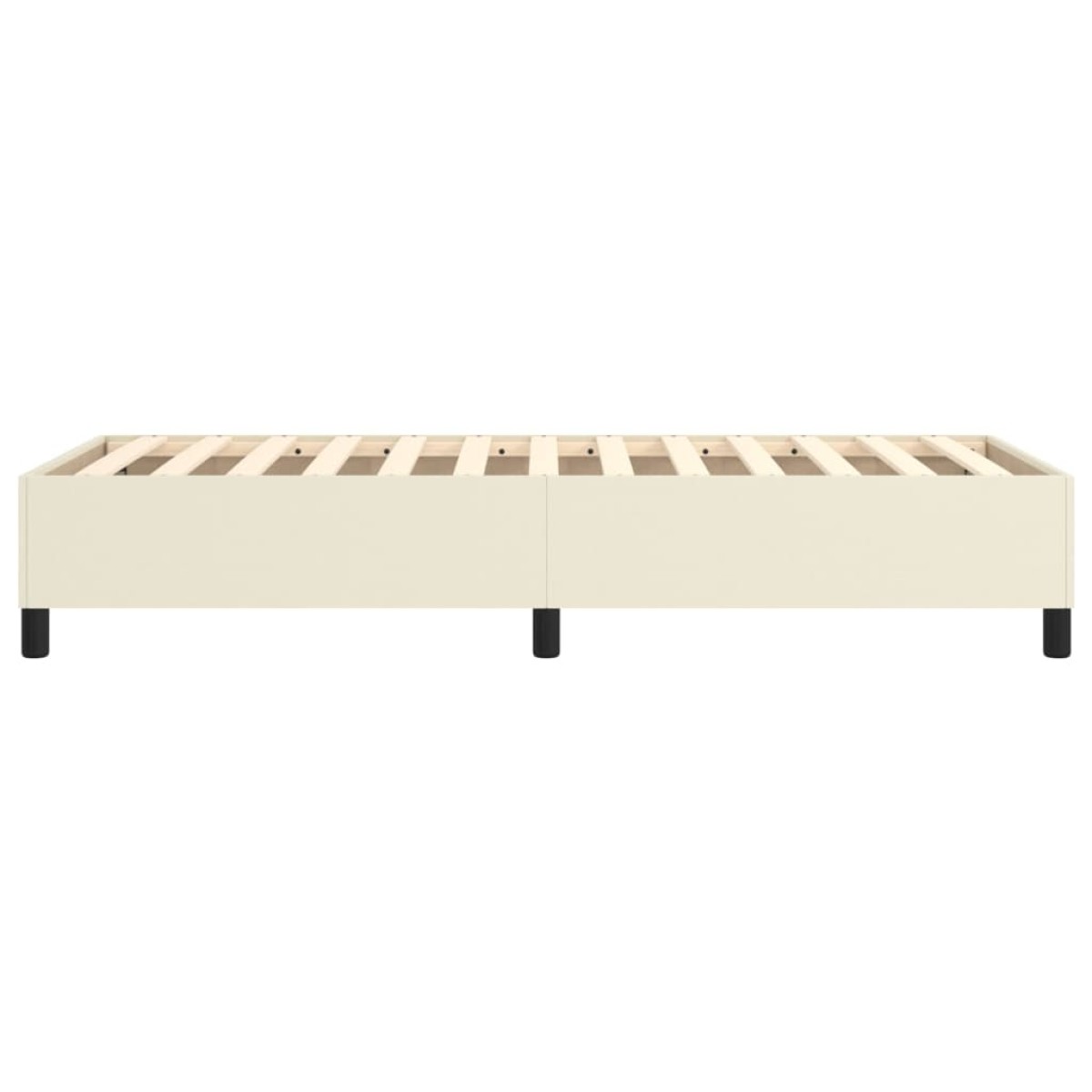 vidaXL Πλαίσιο Κρεβατιού Boxspring Κρεμ 90x190 εκ. Συνθετικό Δέρμα
