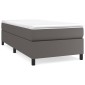 vidaXL Πλαίσιο Κρεβατιού Boxspring Γκρι 90x190 εκ. Συνθετικό Δέρμα