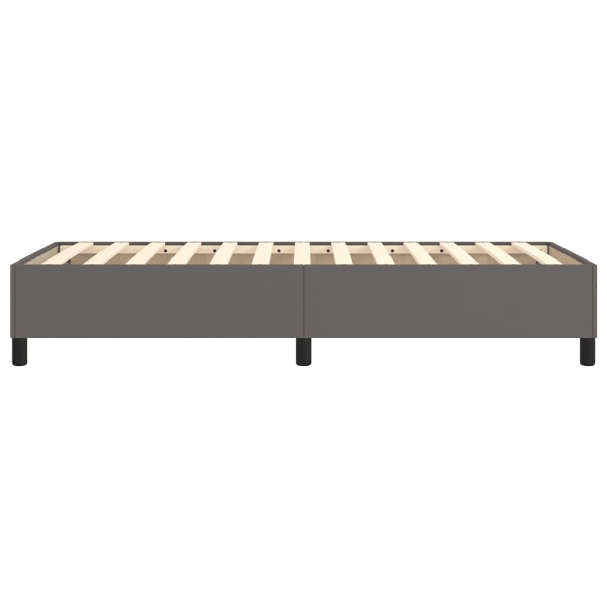 vidaXL Πλαίσιο Κρεβατιού Boxspring Γκρι 90x190 εκ. Συνθετικό Δέρμα