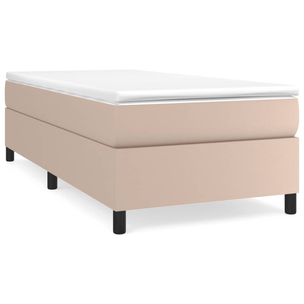 vidaXL Πλαίσιο Κρεβατιού Boxspring Καπουτσίνο 90x190 εκ. Συνθετ. Δέρμα