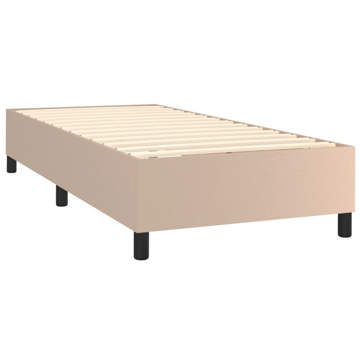 vidaXL Πλαίσιο Κρεβατιού Boxspring Καπουτσίνο 90x190 εκ. Συνθετ. Δέρμα